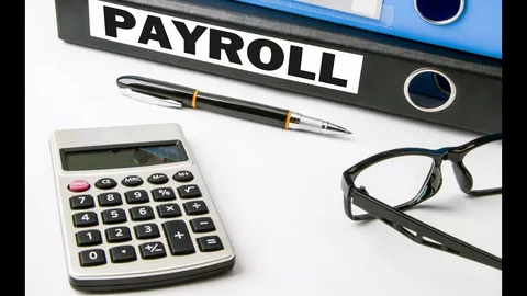 Small business owner managing payroll and employee payments online